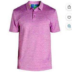 Birdie Bound Polo Shirt Golf Performance Stretch Orchid Purple Men’s Sz M Medium